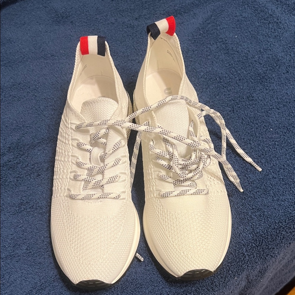 J/SLIDES White Sneakers with Red and Blue Stripes - Picture 5 of 6